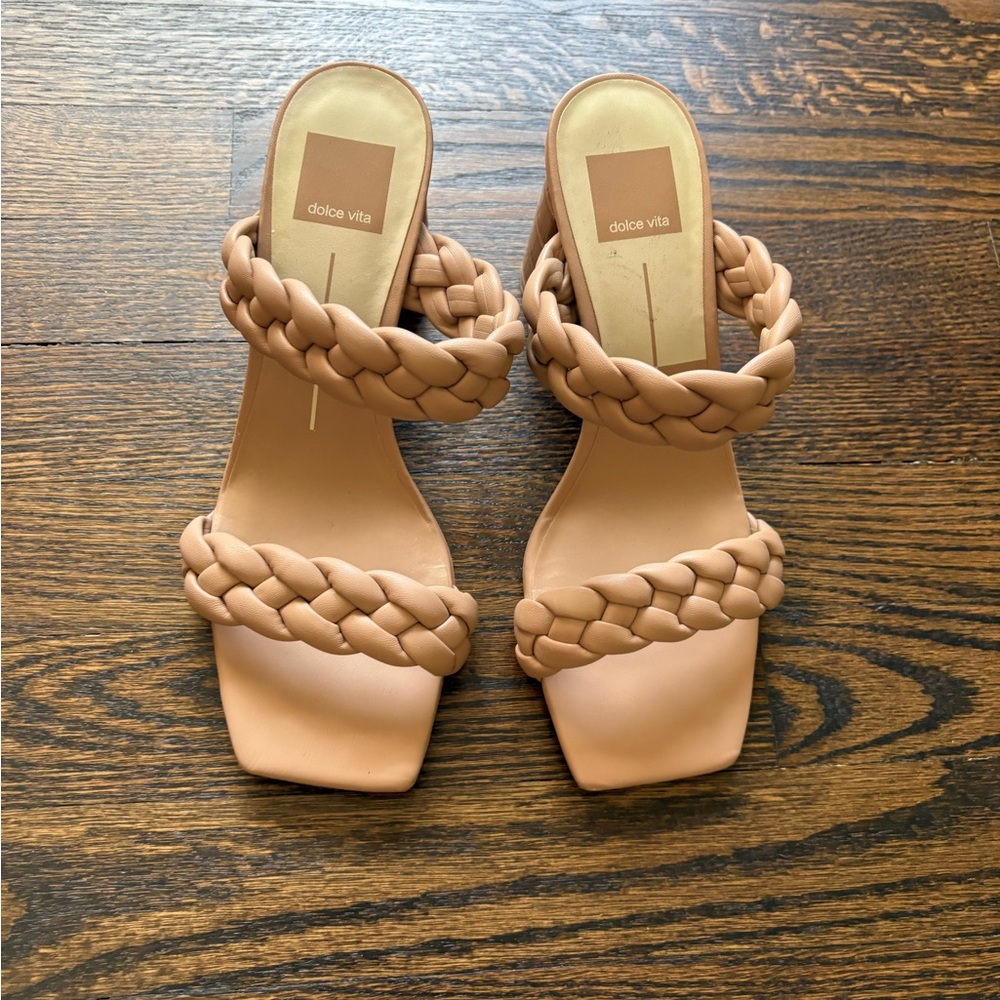 Dolce Vita Tan Braided Heels